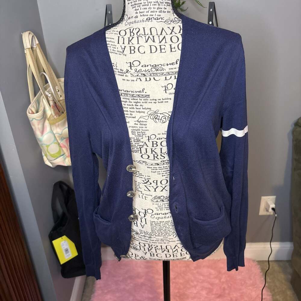 Vintage Polo Ralph Lauren Rugby navy cotton cardigan size S